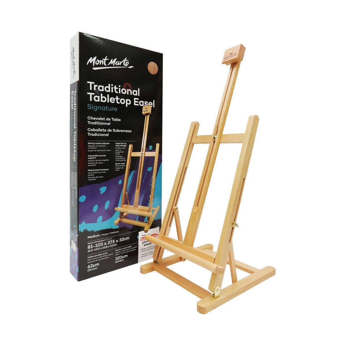 Mont Marte Usa, Inc. - Wholesale Easel - Traditional Tabletop Easel Signature - Medium1
