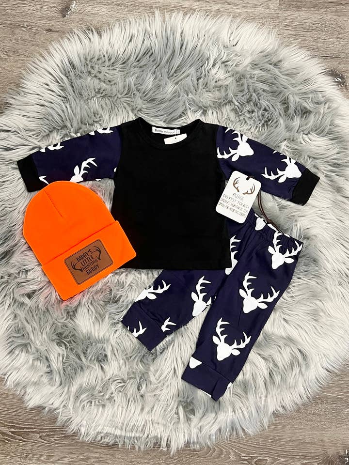 Navy Antler Set for wholesale by Two Cute Boutique LLC