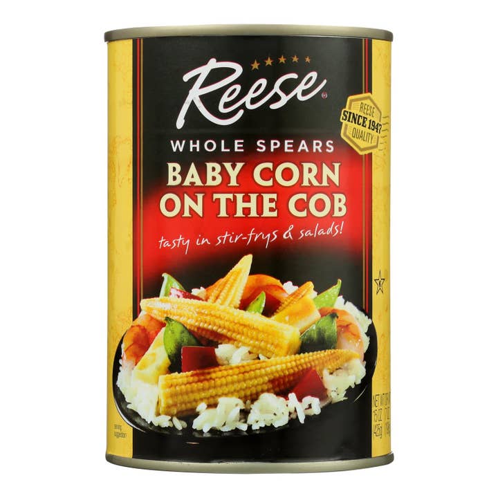 Ware Spark - Wholesale Canned Vegetables - Reese - Baby Corn On The Cob - Case Of 12 - 15 Oz
