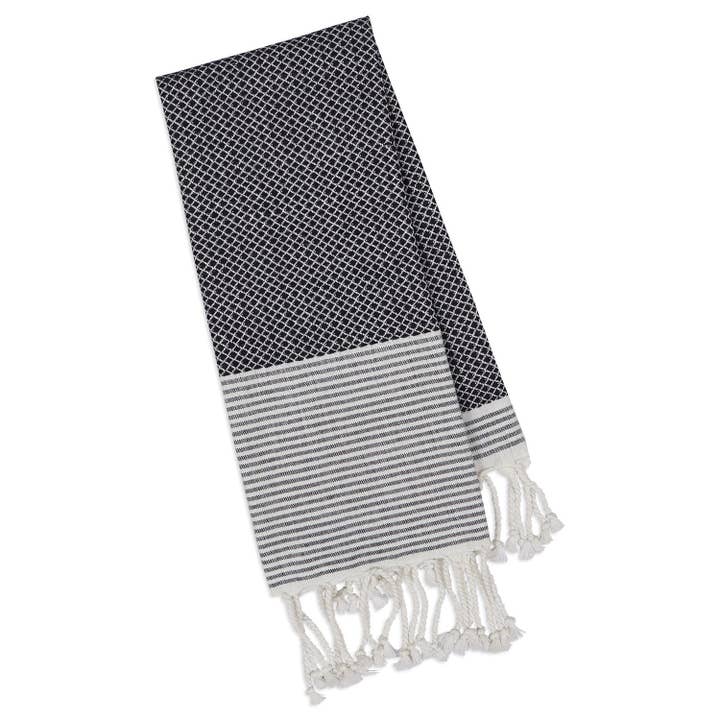 Design Imports - Wholesale Beach Towel - Black Diamond Fouta Towel