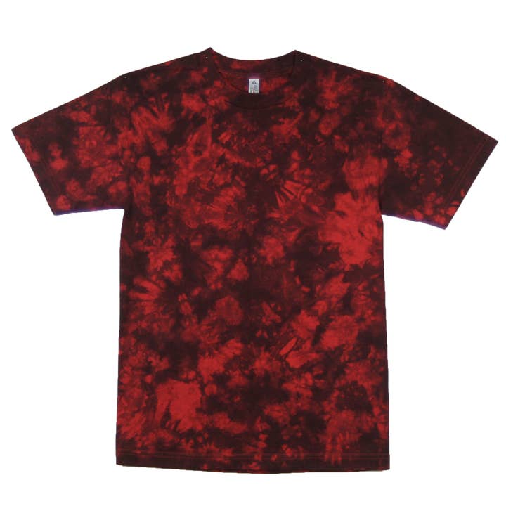 T-shirt Tie Dye Infusion noir/rouge pour la vente par Kerr's Cotton