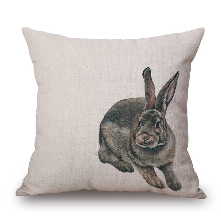 Hare Artwork 2 Decorative Pillow, Cushion for wholesale by Study Room