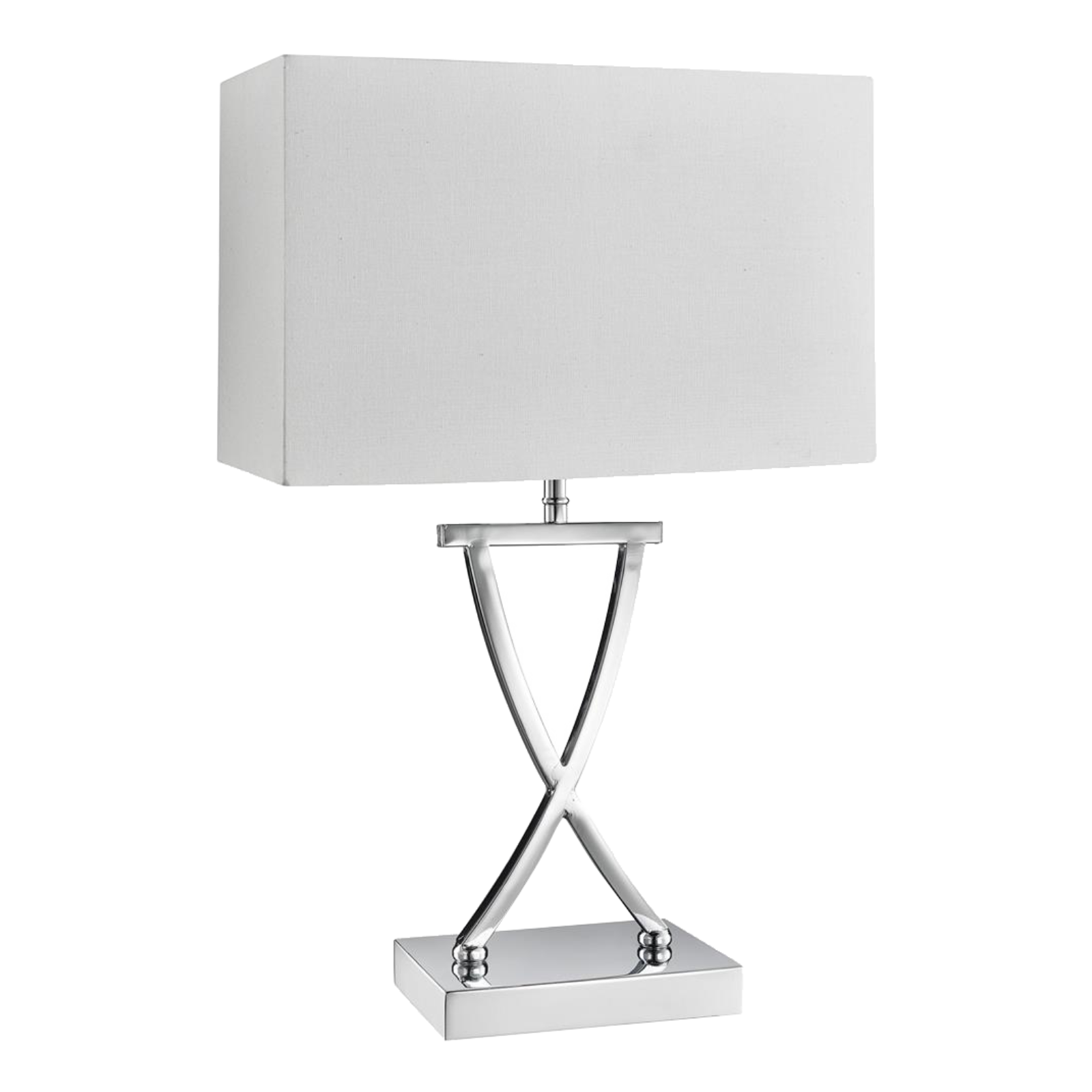 MIMAX - Vente Lampes d'appoint/de bureau - Innsbruck - Lampe de table Nickel Pant. Blanche0