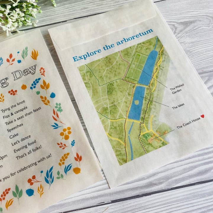 SR Creative Studio – wholesale Gift bags – Wedding Glassine Confetti & Favor Bags with Logo