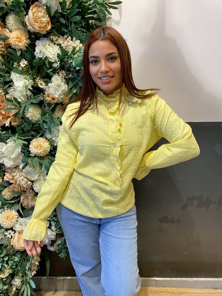 251181 CAMISA DE BOTONES BORLAS para venta al por mayor de MAGNVS