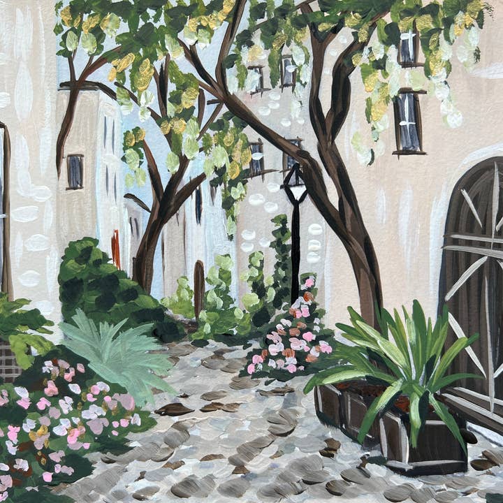 Impression inspirée de Charleston : Pavés et ruelles pour la vente par Earth and Air Studios