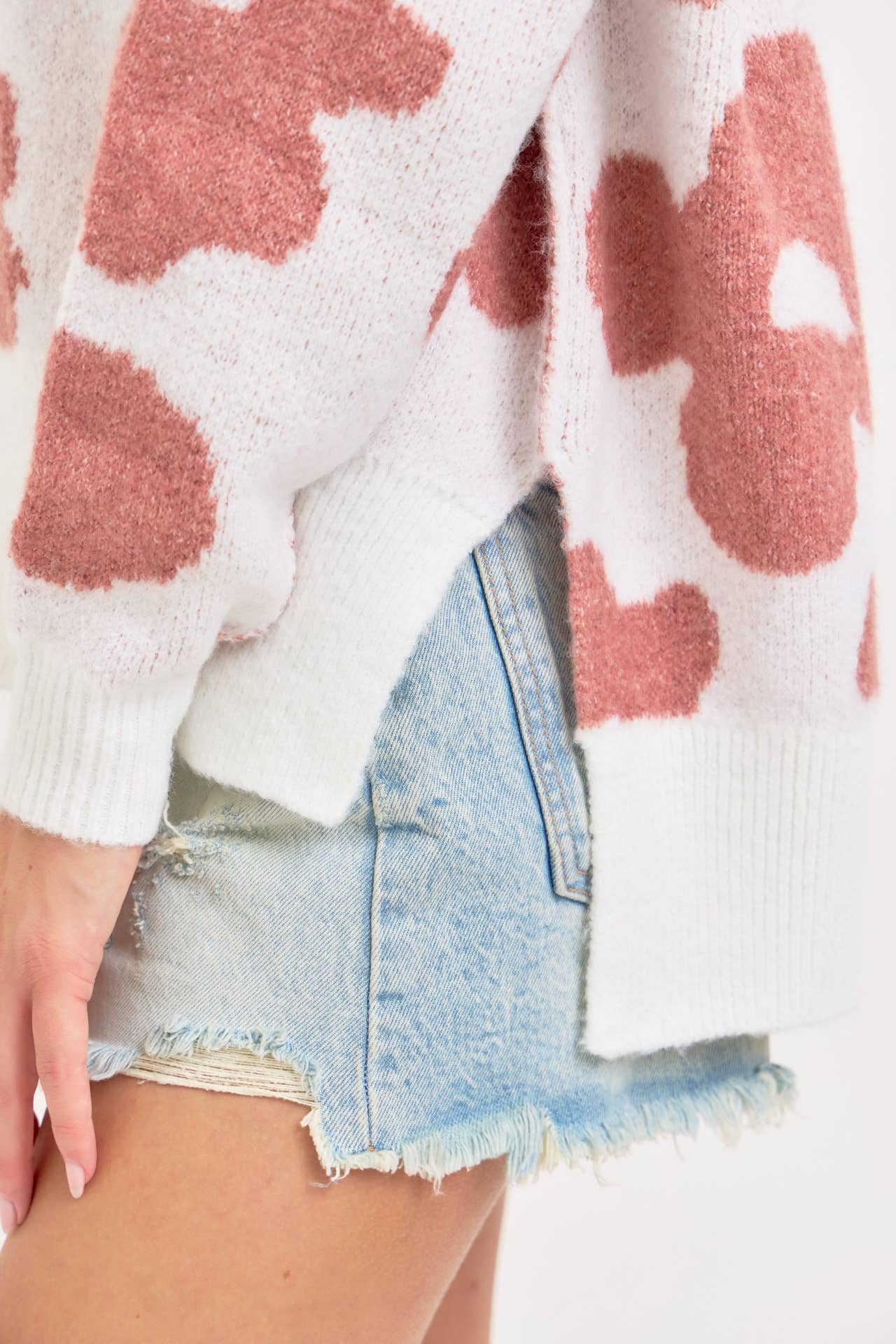 Sweet Lovely by Jen - Wholesale Knit Sweater - Women's - FLORAL LOOSE FIT SWEATER KNIT13