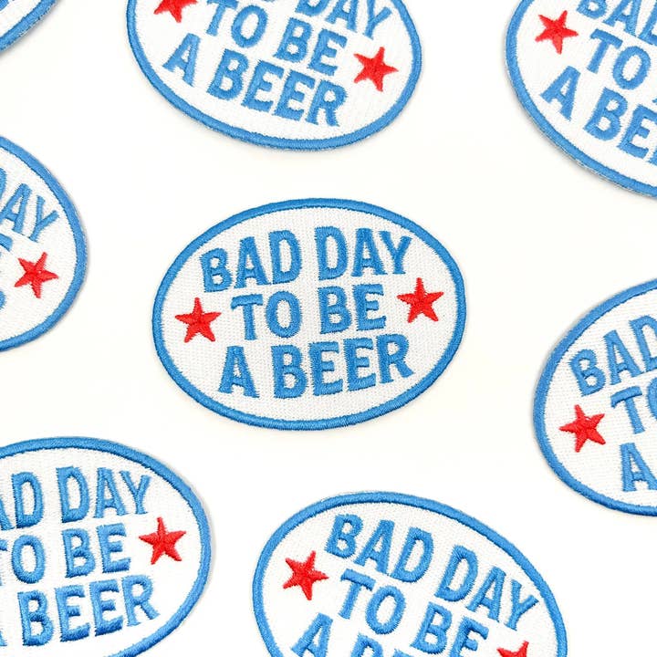 Field Trip Threads - Wholesale Patch - Bad Day to Be a Beer Embroidered Iron-On Patch Tailgate4