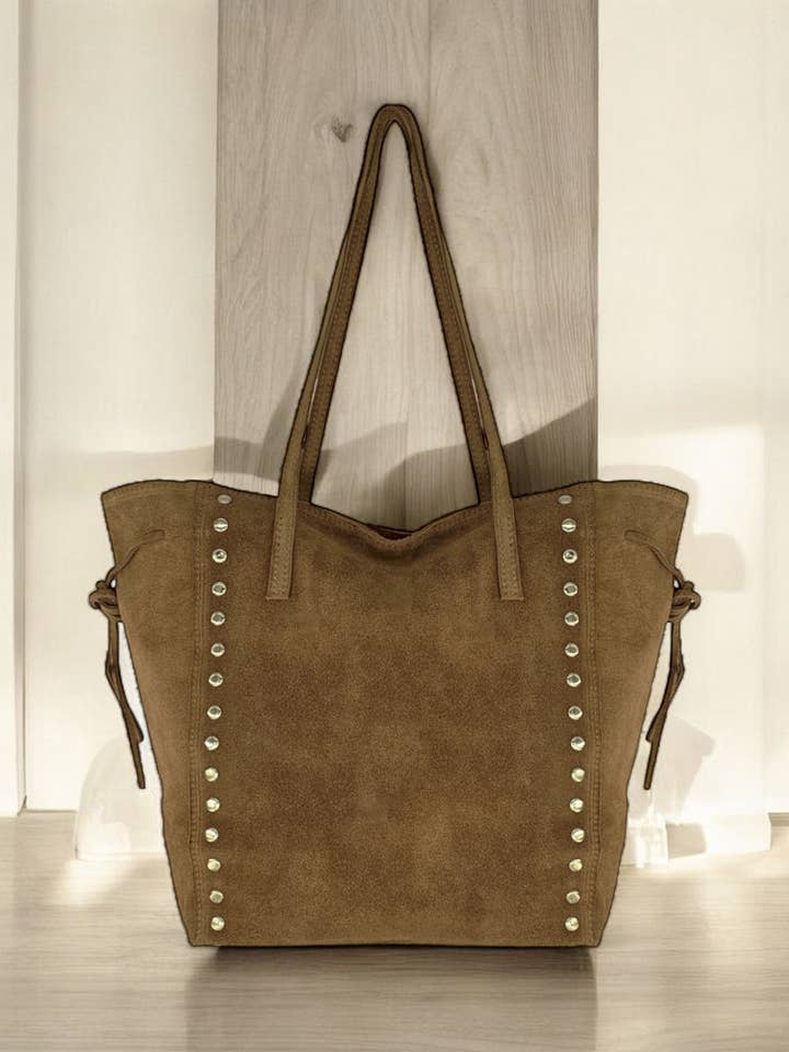 Rimiano ² Suede leather tote bags for wholesale by ITALIAN'S LEATHER