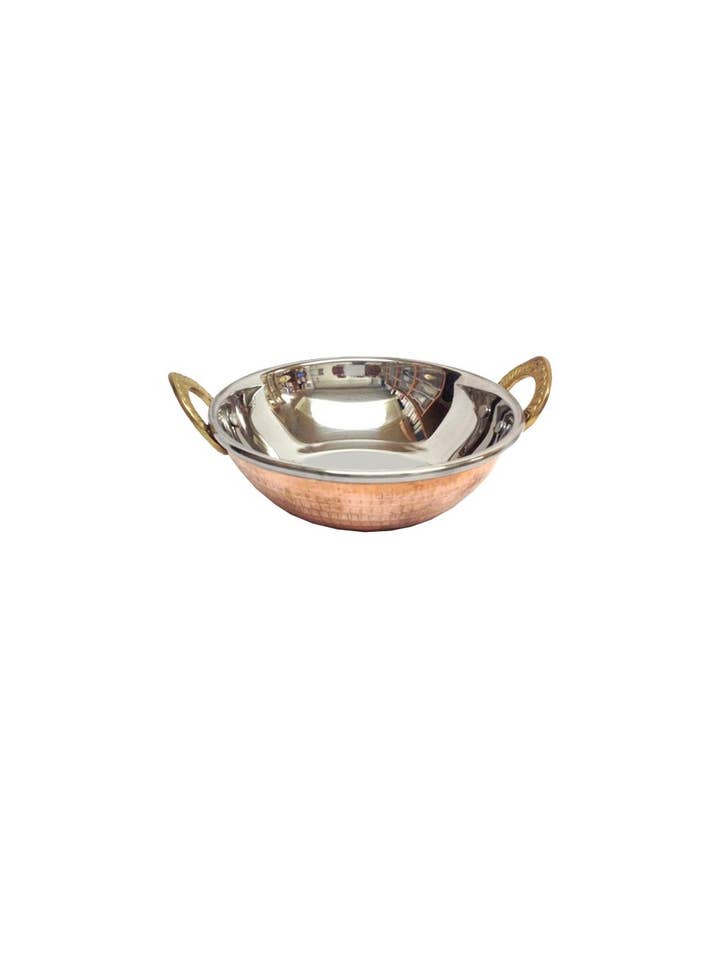 Copper Steel Kadhai (13 X 4.5 cm) for wholesale by Ancientveda