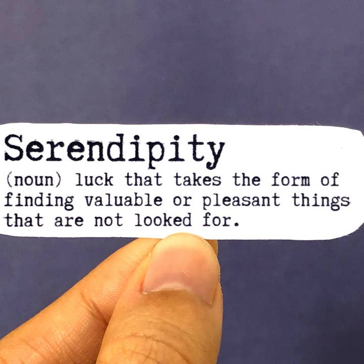 Serendipity Definition Sticker | Lucky Decal | Writer Laptop Sticker for wholesale by The Colorful Place