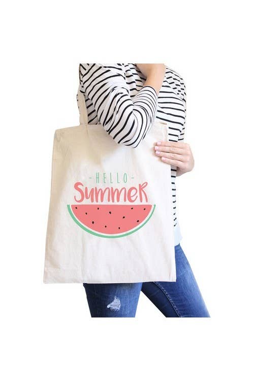 365 In Love - Wholesale Tote Bag - Women's - Hello Summer Watermelon Canvas Bag1
