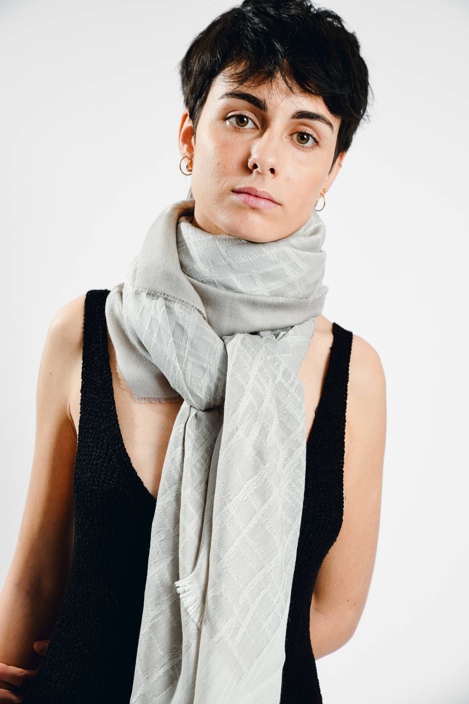 Abstract - Wholesale Scarf - Women's - Solid color stole abstract motif10