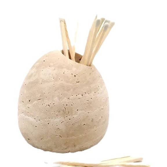 Harlow Ceramic Match Holder for wholesale by Meaningful Mantras