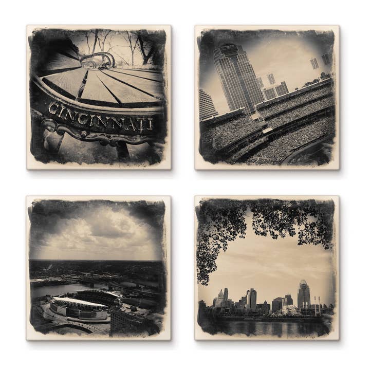 Cincinnati Stadium Tile/Coaster Collection for wholesale by Cityscape Tiles