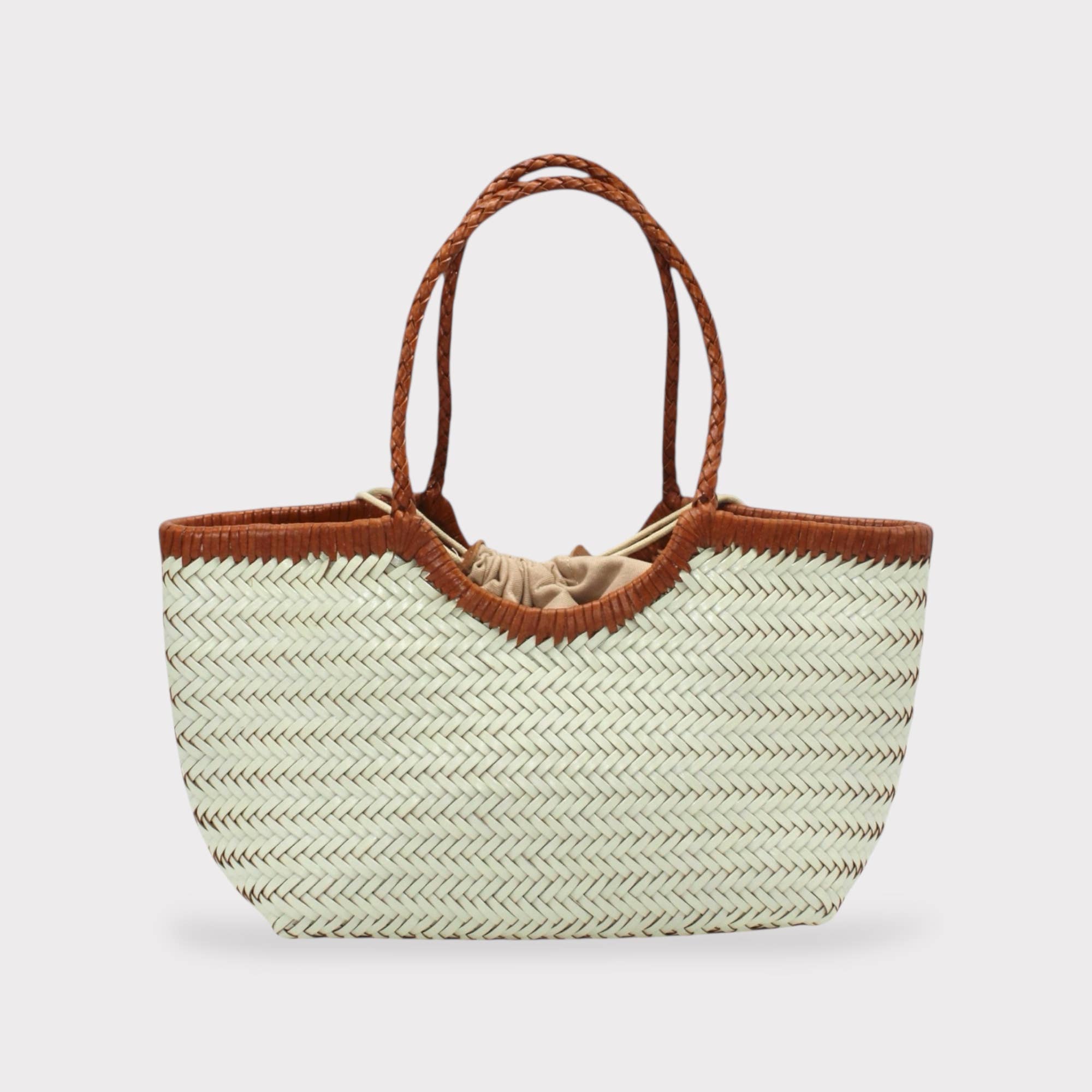 Sook Stainable - Vente Tote bag – femme - Carmel - Sac fourre-tout en cuir en U tissé à la main11