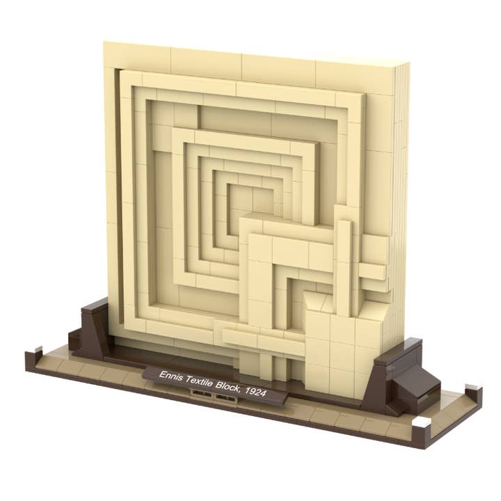 The Atom Brick - Wholesale Building Set - Kids - The Atom Brick Frank Lloyd Wright Ennis Textile Block