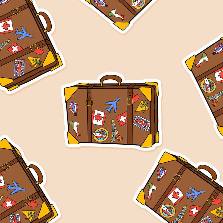 Footnotes – wholesale Klistermärke – Resväska med klistermärken 3 x 3 tum - Travel Sticker1