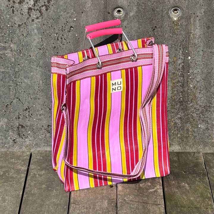 Muno - Wholesale Tote Bag - Women's - Recycled Nylon Tote Bag Berry Twist2