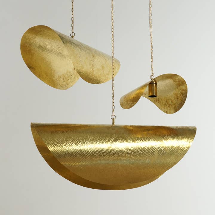 Hammered gold brass suspension 50cm for wholesale by Bohome Living