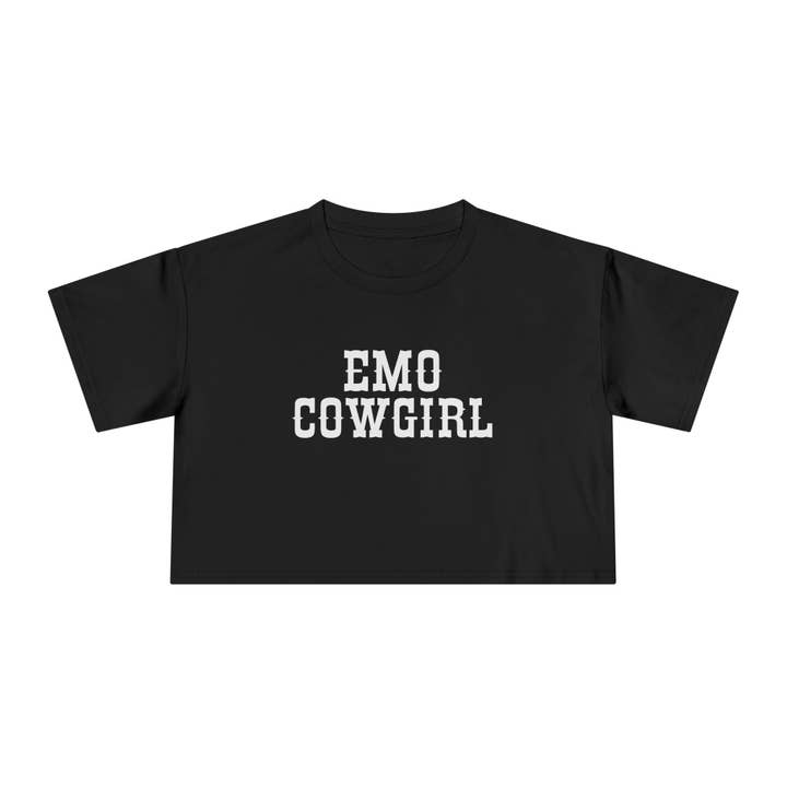 Goth Cloth Co. - Wholesale Screen Printed T-Shirt - Women's - Emo Cowgirl Crop Top