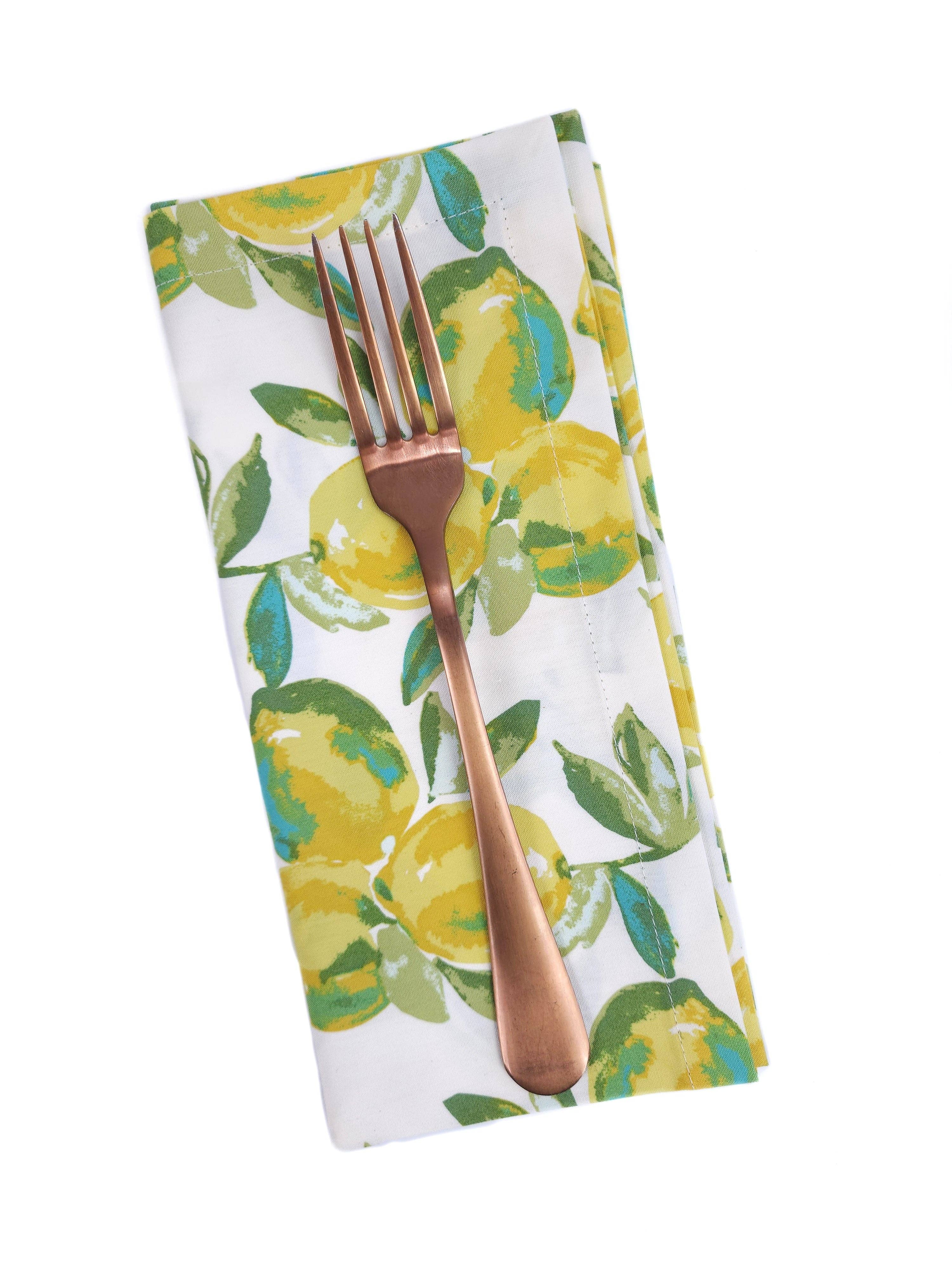 90 West Linen Co. - Wholesale Dinner & Cloth Napkin - Lemon Grove Cloth Napkins, Set of 46