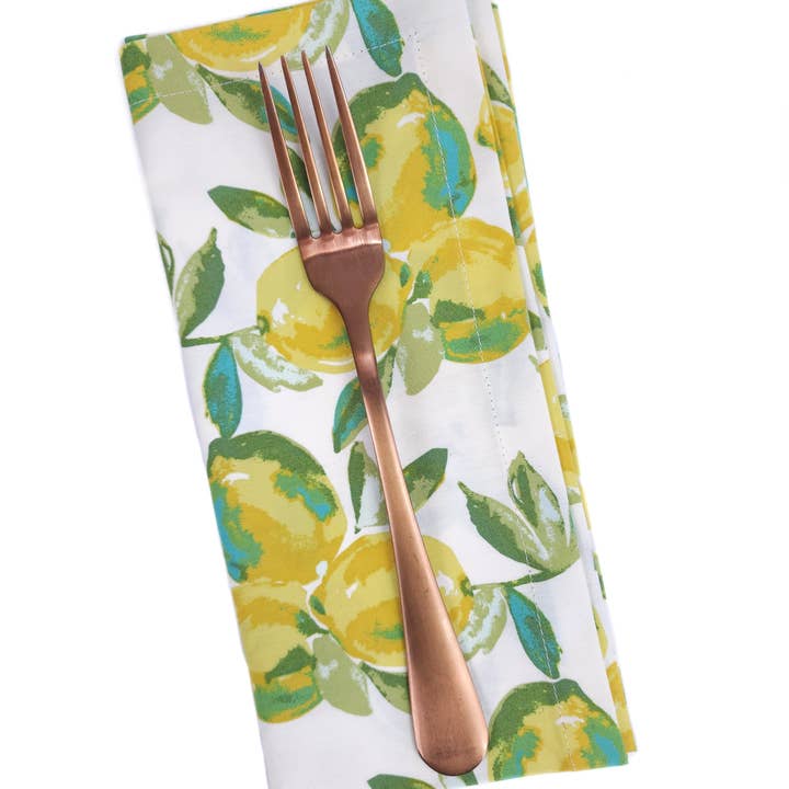 90 West Linen Co. - Wholesale Dinner & Cloth Napkin - Lemon Grove Cloth Napkins, Set of 46