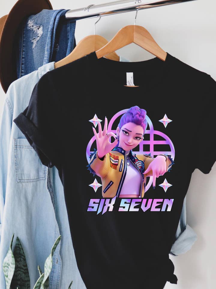 Glaime - Wholesale T-Shirt (Graphic) - Women's - Six Seven Meme Kpop Girls Band Comfort Colors Tee & Sweater2