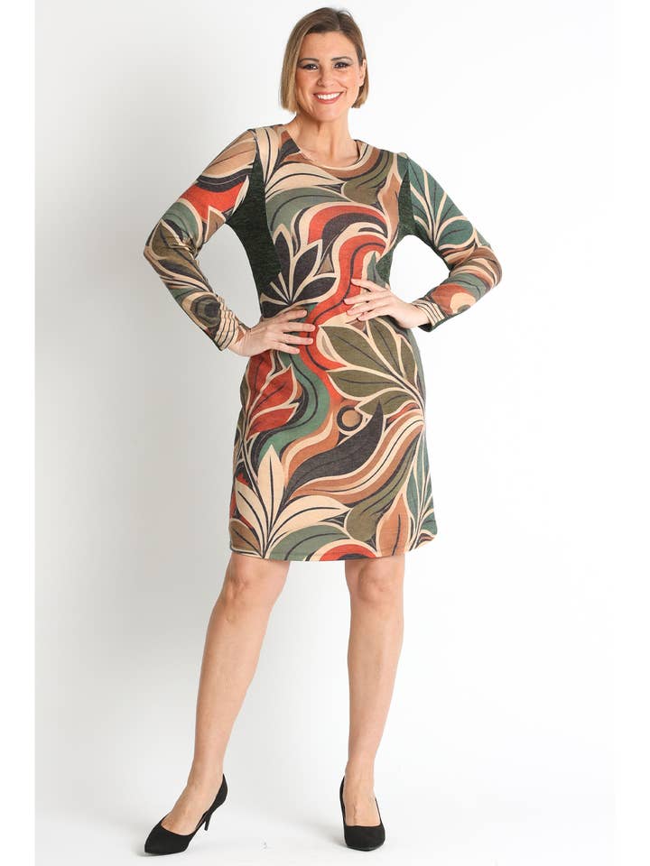 371262N KNITTED DRESS WOOLLY BIGORÉ PRINTED for wholesale by LOURDES CASTILLO