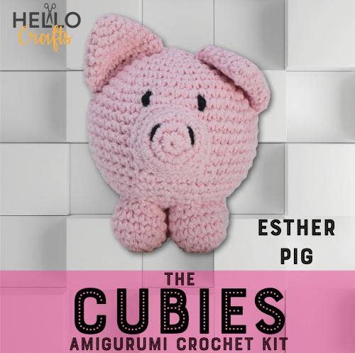 Creative World of Crafts – Engroshandel Strikke-/hækleartikler – Knitty Critters - Cubies - Esther Pig2