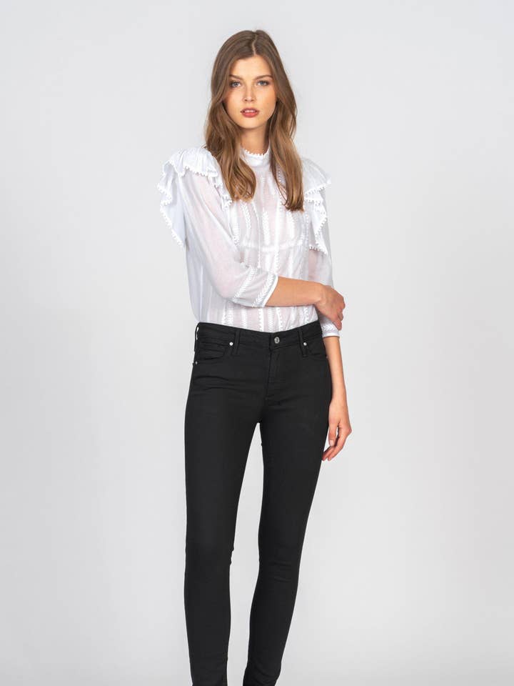 Jude Mid Rise Skinny - Tão Preto por atacado de Black Orchid Denim