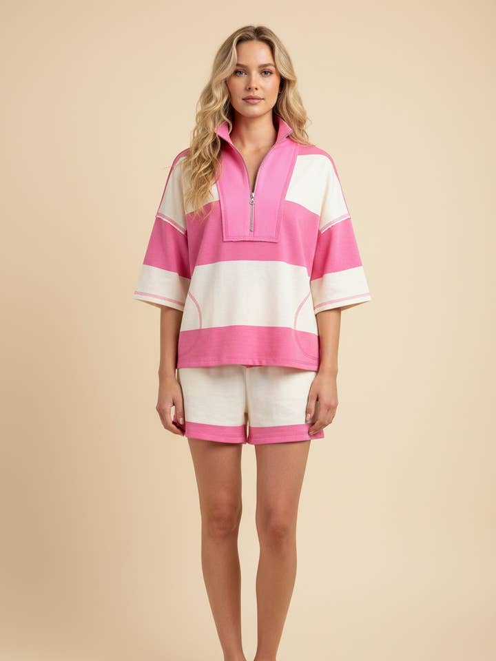 CONJUNTO DE DUAS PEÇAS - CAMISOLA E CALÇAS DE RUGBY EM TERRY por atacado de Star Drop