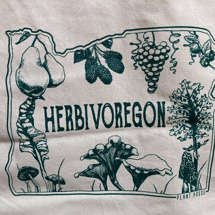 Plant Posse - Venta al por mayor Bolsa grande - Unisex - Bolso de lona reciclado Herbivoregon