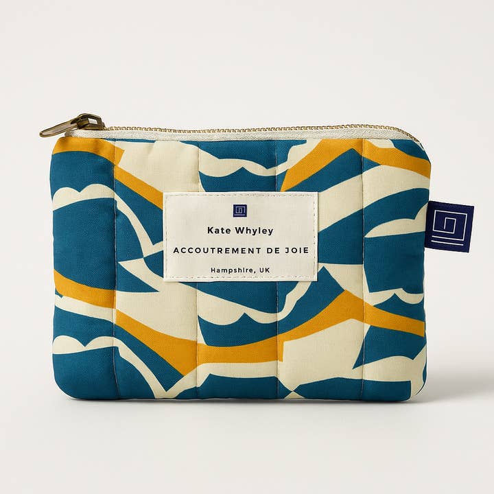 Horizon print design accessories pouch 3 sizes for wholesale by Kate Whyley