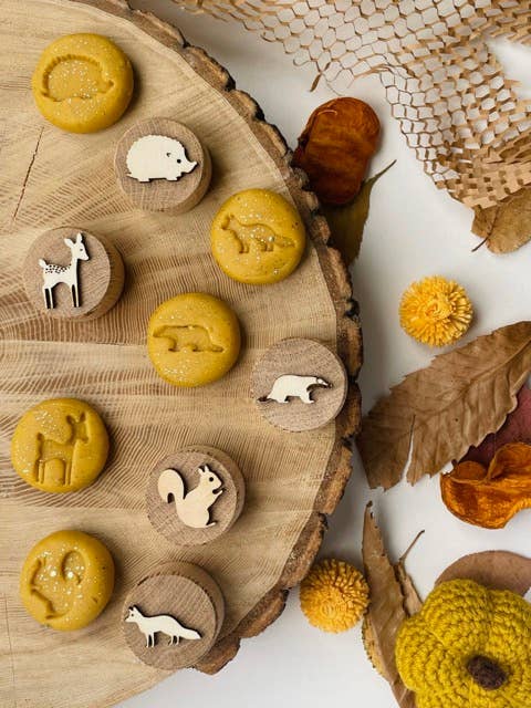 Autumn Animals Oak Stamps for wholesale by Curiosity Corner