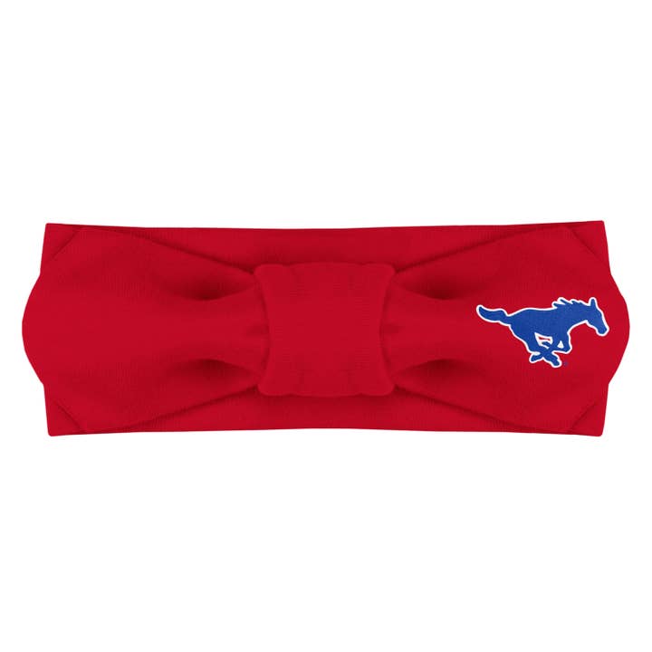 SMU Mustangs Infant and Toddler Solid Hair Knot for wholesale by Creative Knitwear