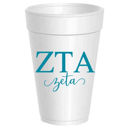 Sassy Cups – Engroshandel Engangsbæger – Zeta Tau Alpha - ZTA - Styrofoam kopper - 10 stk
