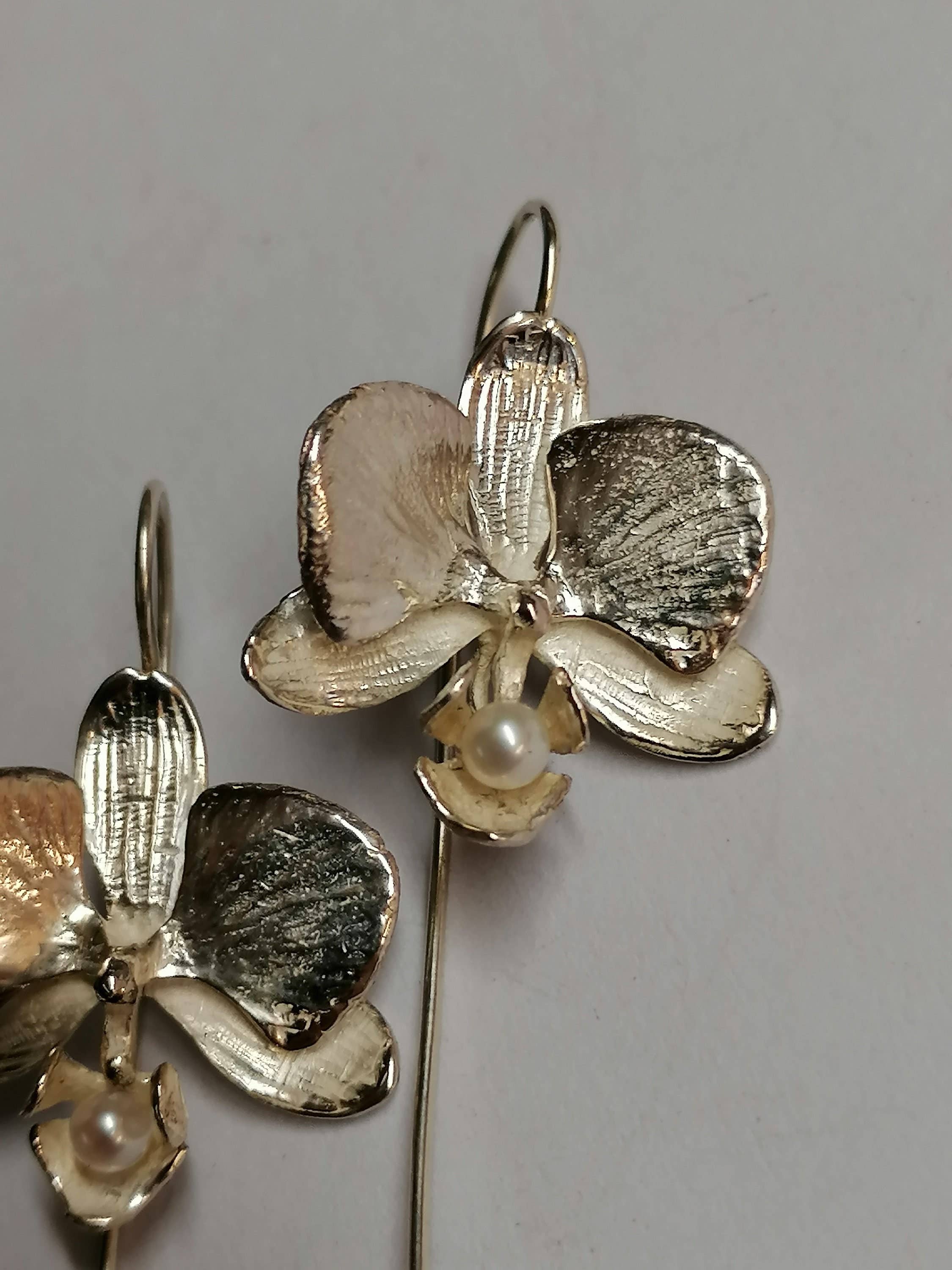 Andrew O'Dell Jewellery – wholesale Dangle earrings – Orchid Drop Earrings Made From Silver4