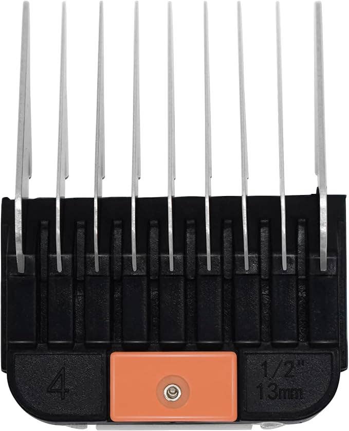 Alpine - Vendita all'ingrosso Strumento per toelettatura - Cani - Pettini guida di protezione in acciaio inossidabile per animali professionali per lame staccabili in stile A5 per toelettatori di animali domestici, compatibili da 1/8" a 1" con tagliacapelli per animali Wahl KM Series Andis AG BG Oster A5 A6.4