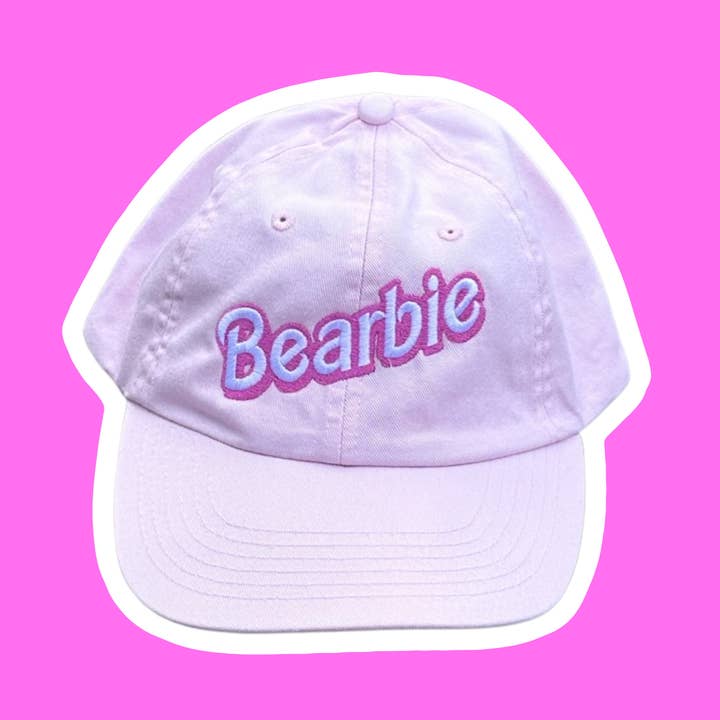 Bearbie- Pink Dad Hat for wholesale by Calm Down Caren
