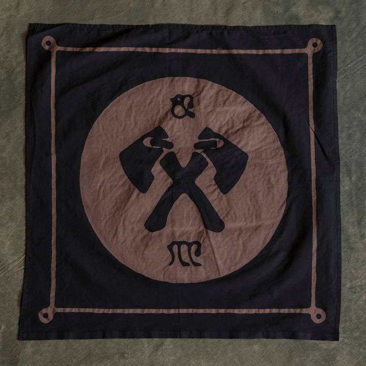 Axe Bandana - Black/Brown for wholesale by Bradley Mountain