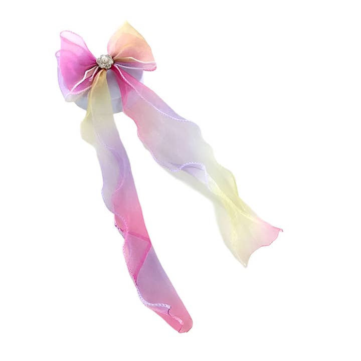 Sheer Ombré Hair Bow Clip for wholesale by Atlas Fashion