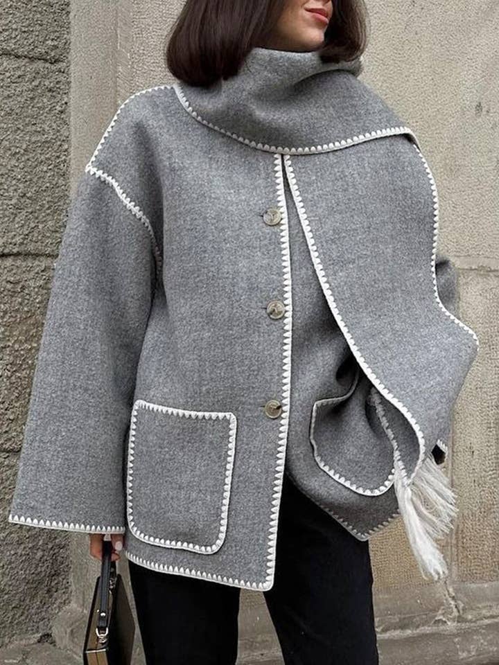 Quastenjacke mit Schal für den Großhandel von HIDDENBRAND