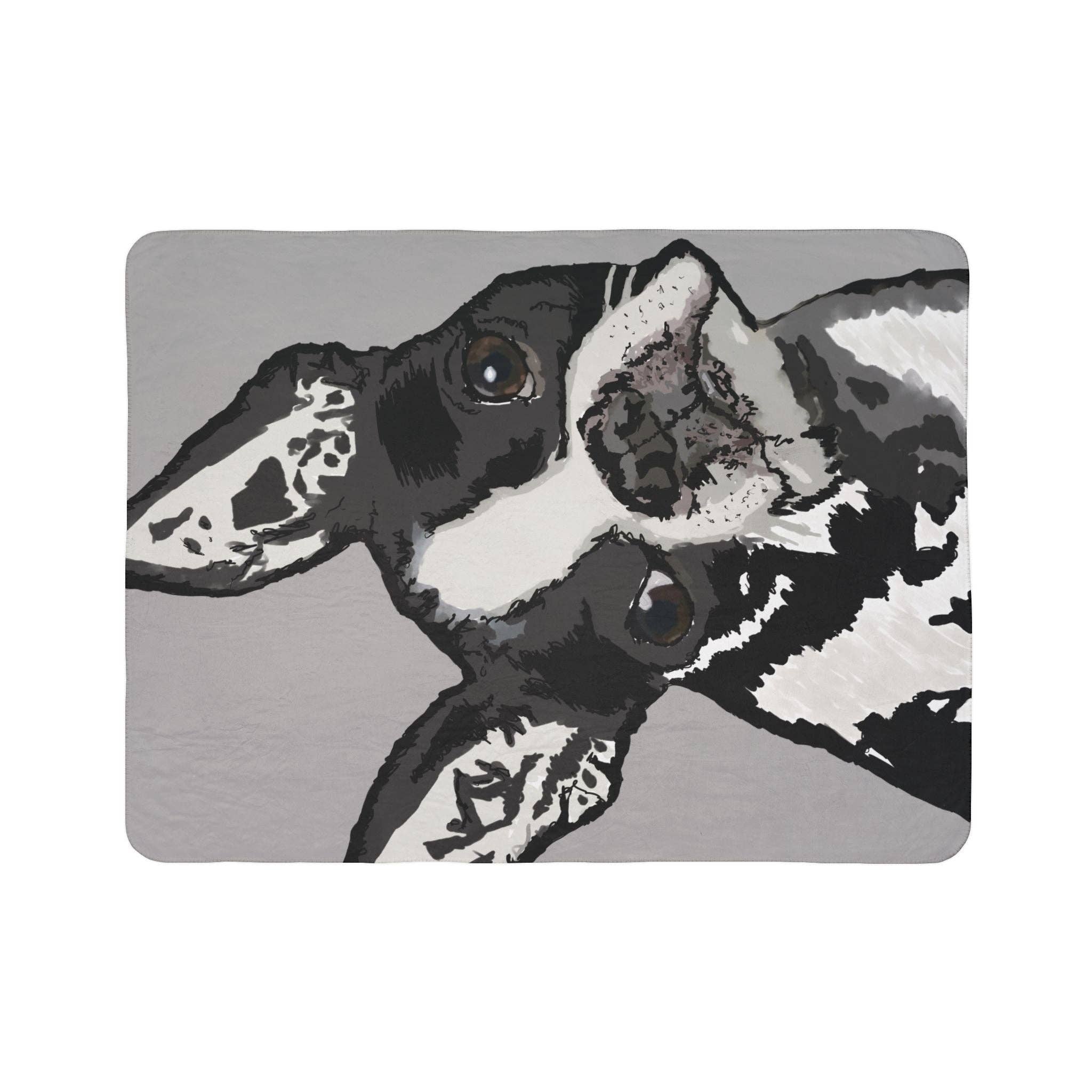 Blue Cava - Wholesale Throw Blanket - Cozy Boston Terrier Dog Lover Fleece Sherpa Blanket5