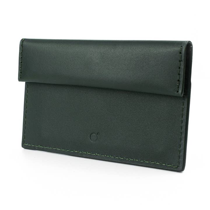Dark Green Compact Pouch for wholesale by godi.