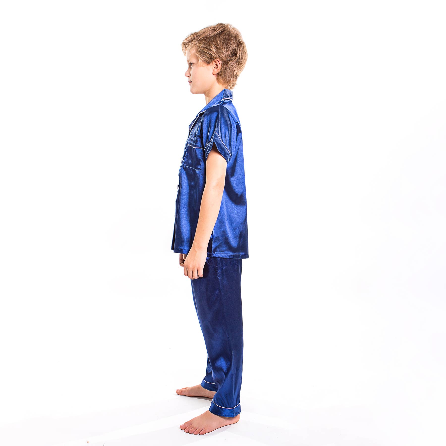 Sisters G Kids - Wholesale Sleepwear Set - Kids - Kids Satin Pajamas Short Sleeves + Pants 16