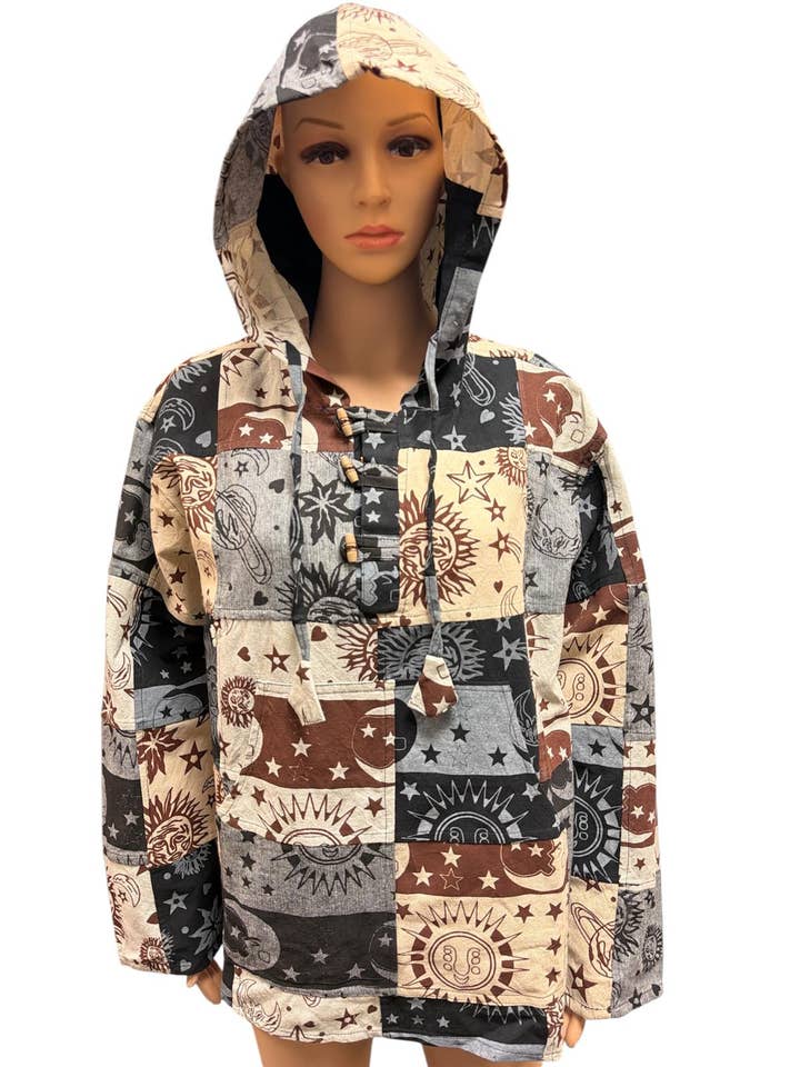 Bomull Multi Print Huvtröja Universal Pullover DT25803 för wholesale av Rising International Inc