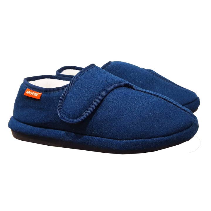 axign - Wholesale Slippers – Unisex - Archline Orthotic Slippers Plus – Dark Blue2