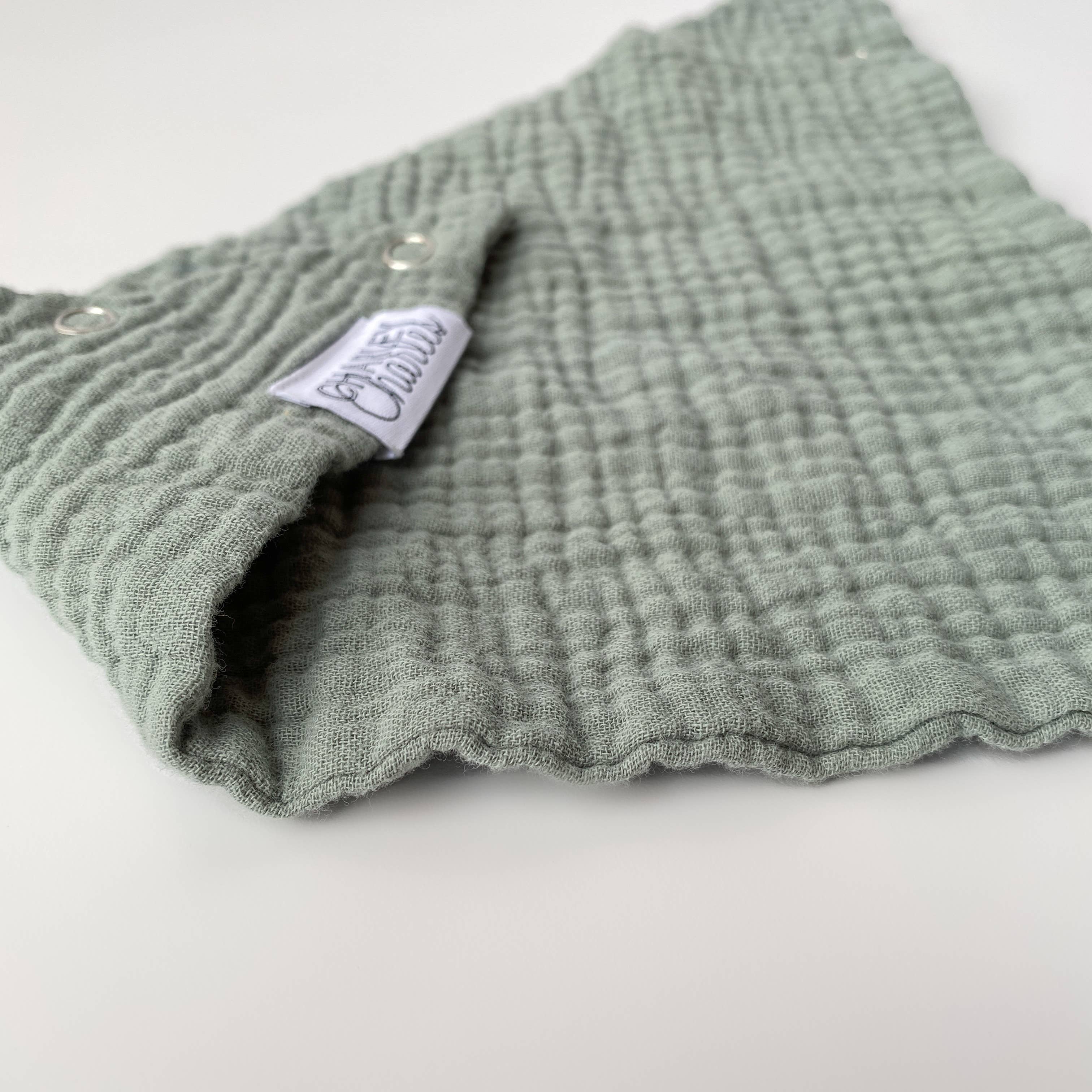 Charley Charles - Wholesale Bandana Bib - SAGE Lightweight Cotton Gauze Baby Bandana Bib2
