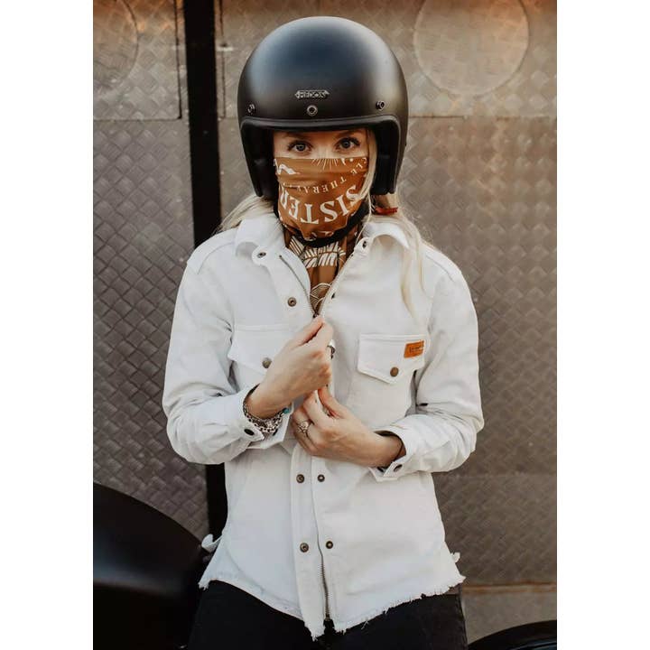 WILDUST - Wholesale Scarf - Women's - MOTORCYCLE SCARF - MOTO THERAPY CAMEL1